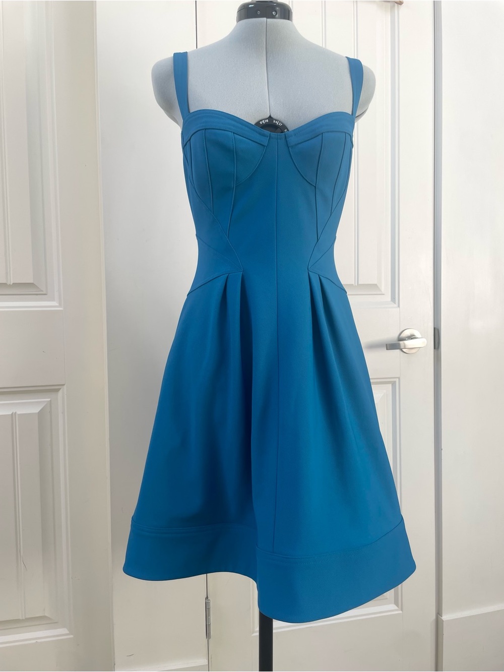 Z Spoke by Zac Posen Teal Blue Sweetheart Midi Dress (Flirt and Flare dress)